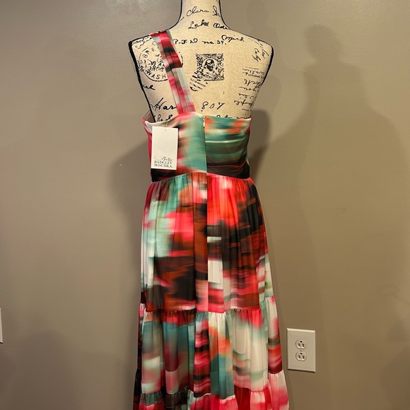 Belle Badgley Mischka One Shoulder Strap Midi Dress - Picture 10 of 14